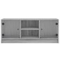 vidaXL TV-Schrank mit Glastüren Grau Sonoma 102x37x42 cm vidaXL TV-Schrank mit Glastüren Grau Sonoma 102x37x42 cm