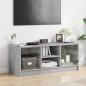 vidaXL TV-Schrank mit Glastüren Betongrau 102x37x42 cm vidaXL TV-Schrank mit Glastüren Betongrau 102x37x42 cm
