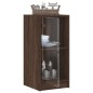 vidaXL Beistellschrank mit Glastüren Braun Eichen-Optik 35x37x75,5 cm vidaXL Beistellschrank mit Glastüren Braun Eichen-Optik 35x37x75,5 cm