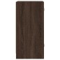 vidaXL Beistellschrank mit Glastüren Braun Eichen-Optik 35x37x75,5 cm vidaXL Beistellschrank mit Glastüren Braun Eichen-Optik 35x37x75,5 cm
