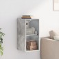 vidaXL Wandschrank mit Glastüren Betongrau 35x37x68,5 cm vidaXL Wandschrank mit Glastüren Betongrau 35x37x68,5 cm
