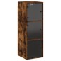 vidaXL Wandschrank mit Glastüren Räuchereiche 35x37x100 cm vidaXL Wandschrank mit Glastüren Räuchereiche 35x37x100 cm