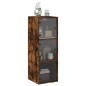 vidaXL Wandschrank mit Glastüren Räuchereiche 35x37x100 cm vidaXL Wandschrank mit Glastüren Räuchereiche 35x37x100 cm
