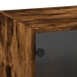 vidaXL Wandschrank mit Glastüren Räuchereiche 35x37x100 cm vidaXL Wandschrank mit Glastüren Räuchereiche 35x37x100 cm