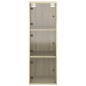 vidaXL Wandschrank mit Glastüren Sonoma-Eiche 35x37x100 cm