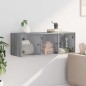 vidaXL Wandschrank mit Glastüren Grau Sonoma 102x37x35 cm vidaXL Wandschrank mit Glastüren Grau Sonoma 102x37x35 cm
