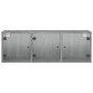 vidaXL Wandschrank mit Glastüren Grau Sonoma 102x37x35 cm vidaXL Wandschrank mit Glastüren Grau Sonoma 102x37x35 cm