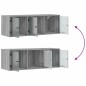vidaXL Wandschrank mit Glastüren Grau Sonoma 102x37x35 cm vidaXL Wandschrank mit Glastüren Grau Sonoma 102x37x35 cm