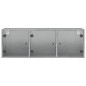 vidaXL Wandschrank mit Glastüren Betongrau 102x37x35 cm vidaXL Wandschrank mit Glastüren Betongrau 102x37x35 cm