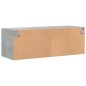vidaXL Wandschrank mit Glastüren Betongrau 102x37x35 cm vidaXL Wandschrank mit Glastüren Betongrau 102x37x35 cm