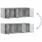 vidaXL Wandschrank mit Glastüren Betongrau 102x37x35 cm vidaXL Wandschrank mit Glastüren Betongrau 102x37x35 cm
