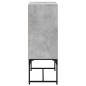 vidaXL Beistellschrank mit Glastüren Betongrau 69x37x100 cm vidaXL Beistellschrank mit Glastüren Betongrau 69x37x100 cm