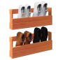 vidaXL Wand-Schuhregale 2 Stk. Wachsbraun 59x8,5x23,5 cm Massivholz vidaXL Wand-Schuhregale 2 Stk. Wachsbraun 59x8,5x23,5 cm Massivholz