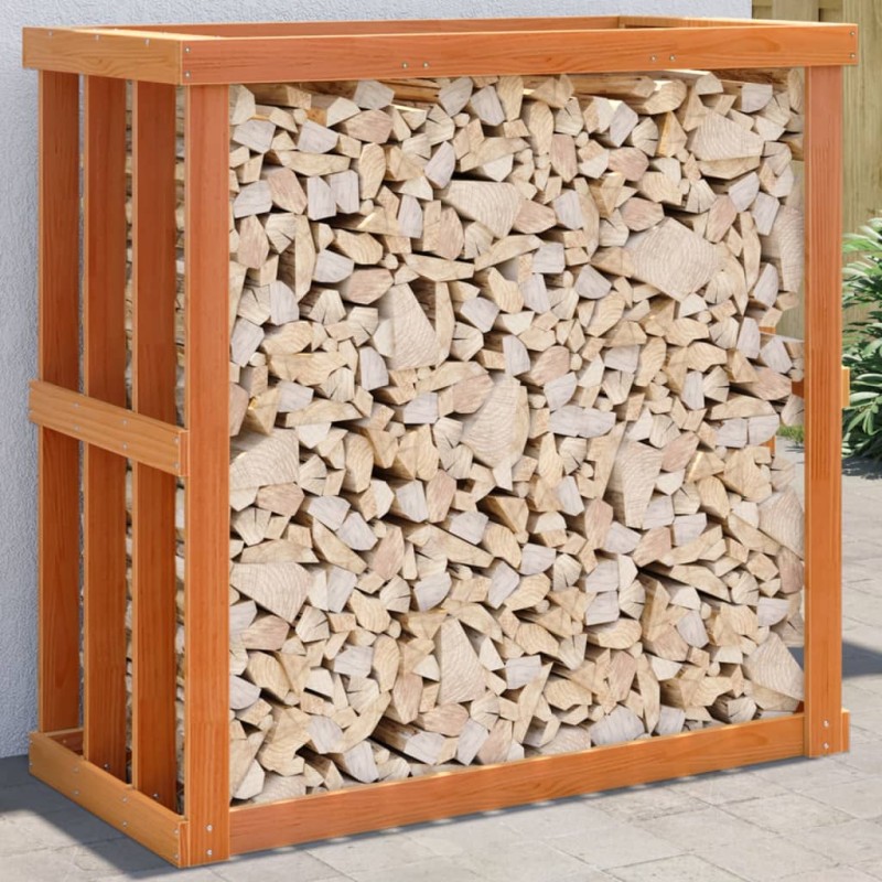 vidaXL Outdoor-Kaminholzregal Wachsbraun 109x52x106 cm Massivholz vidaXL Outdoor-Kaminholzregal Wachsbraun 109x52x106 cm Massivholz