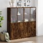 vidaXL Bücherschrank mit Türen Räuchereiche 136x37x142cm Holzwerkstoff vidaXL Bücherschrank mit Türen Räuchereiche 136x37x142cm Holzwerkstoff