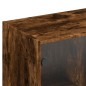 vidaXL Bücherschrank mit Türen Räuchereiche 136x37x142cm Holzwerkstoff vidaXL Bücherschrank mit Türen Räuchereiche 136x37x142cm Holzwerkstoff