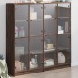 vidaXL Bücherschrank mit Türen Braun Eichen-Optik 136x37x142 cm vidaXL Bücherschrank mit Türen Braun Eichen-Optik 136x37x142 cm
