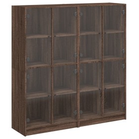 vidaXL Bücherschrank mit Türen Braun Eichen-Optik 136x37x142 cm
