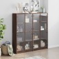 vidaXL Bücherschrank mit Türen Braun Eichen-Optik 136x37x142 cm vidaXL Bücherschrank mit Türen Braun Eichen-Optik 136x37x142 cm