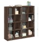 vidaXL Bücherschrank mit Türen Braun Eichen-Optik 136x37x142 cm vidaXL Bücherschrank mit Türen Braun Eichen-Optik 136x37x142 cm