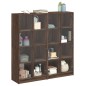 vidaXL Bücherschrank mit Türen Braun Eichen-Optik 136x37x142 cm vidaXL Bücherschrank mit Türen Braun Eichen-Optik 136x37x142 cm