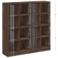 vidaXL Bücherschrank mit Türen Braun Eichen-Optik 136x37x142 cm vidaXL Bücherschrank mit Türen Braun Eichen-Optik 136x37x142 cm