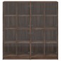 vidaXL Bücherschrank mit Türen Braun Eichen-Optik 136x37x142 cm vidaXL Bücherschrank mit Türen Braun Eichen-Optik 136x37x142 cm