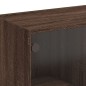 vidaXL Bücherschrank mit Türen Braun Eichen-Optik 136x37x142 cm vidaXL Bücherschrank mit Türen Braun Eichen-Optik 136x37x142 cm