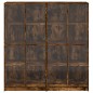 vidaXL Bücherschrank mit Türen Räuchereiche 136x37x142cm Holzwerkstoff vidaXL Bücherschrank mit Türen Räuchereiche 136x37x142cm Holzwerkstoff