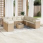 vidaXL 12-tlg. Garten-Sofagarnitur mit Kissen Beige Poly Rattan vidaXL 12-tlg. Garten-Sofagarnitur mit Kissen Beige Poly Rattan