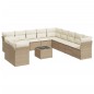 vidaXL 12-tlg. Garten-Sofagarnitur mit Kissen Beige Poly Rattan vidaXL 12-tlg. Garten-Sofagarnitur mit Kissen Beige Poly Rattan