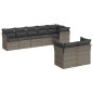 vidaXL 8-tlg. Garten-Sofagarnitur mit Kissen Grau Poly Rattan vidaXL 8-tlg. Garten-Sofagarnitur mit Kissen Grau Poly Rattan