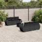 vidaXL 7-tlg. Garten-Sofagarnitur mit Kissen Schwarz Poly Rattan vidaXL 7-tlg. Garten-Sofagarnitur mit Kissen Schwarz Poly Rattan