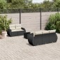 vidaXL 6-tlg. Garten-Sofagarnitur mit Kissen Schwarz Poly Rattan vidaXL 6-tlg. Garten-Sofagarnitur mit Kissen Schwarz Poly Rattan