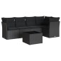 vidaXL 6-tlg. Garten-Sofagarnitur mit Kissen Schwarz Poly Rattan vidaXL 6-tlg. Garten-Sofagarnitur mit Kissen Schwarz Poly Rattan