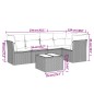 vidaXL 6-tlg. Garten-Sofagarnitur mit Kissen Schwarz Poly Rattan vidaXL 6-tlg. Garten-Sofagarnitur mit Kissen Schwarz Poly Rattan