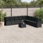 vidaXL 10-tlg. Garten-Sofagarnitur mit Kissen Schwarz Poly Rattan vidaXL 10-tlg. Garten-Sofagarnitur mit Kissen Schwarz Poly Rattan