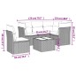 vidaXL 6-tlg. Garten-Sofagarnitur mit Kissen Schwarz Poly Rattan vidaXL 6-tlg. Garten-Sofagarnitur mit Kissen Schwarz Poly Rattan