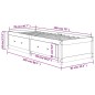 vidaXL Tagesbett ohne Matratze Wachsbraun 80x200 cm Massivholz Kiefer vidaXL Tagesbett ohne Matratze Wachsbraun 80x200 cm Massivholz Kiefer
