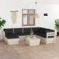 8-tlg. Garten-Sofagarnitur aus Paletten mit Kissen Fichtenholz 8-tlg. Garten-Sofagarnitur aus Paletten mit Kissen Fichtenholz