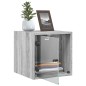 vidaXL Nachttisch mit Glastür Grau Sonoma 35x37x35 cm vidaXL Nachttisch mit Glastür Grau Sonoma 35x37x35 cm