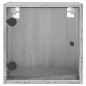 vidaXL Nachttisch mit Glastür Grau Sonoma 35x37x35 cm vidaXL Nachttisch mit Glastür Grau Sonoma 35x37x35 cm