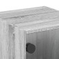 vidaXL Nachttisch mit Glastür Grau Sonoma 35x37x35 cm vidaXL Nachttisch mit Glastür Grau Sonoma 35x37x35 cm