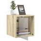 vidaXL Nachttisch mit Glastür Sonoma-Eiche 35x37x35 cm vidaXL Nachttisch mit Glastür Sonoma-Eiche 35x37x35 cm