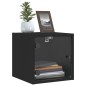 vidaXL Nachttisch mit Glastür Schwarz 35x37x35 cm vidaXL Nachttisch mit Glastür Schwarz 35x37x35 cm