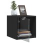 vidaXL Nachttisch mit Glastür Schwarz 35x37x35 cm vidaXL Nachttisch mit Glastür Schwarz 35x37x35 cm