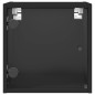 vidaXL Nachttisch mit Glastür Schwarz 35x37x35 cm vidaXL Nachttisch mit Glastür Schwarz 35x37x35 cm