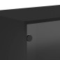 vidaXL Wandschränke mit Glastüren 2 Stk. Schwarz 68,5x37x35 cm vidaXL Wandschränke mit Glastüren 2 Stk. Schwarz 68,5x37x35 cm