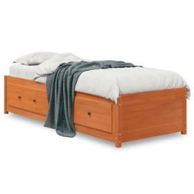 vidaXL Tagesbett ohne Matratze Wachsbraun 75x190 cm Massivholz Kiefer