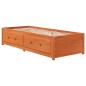 vidaXL Tagesbett ohne Matratze Wachsbraun 75x190 cm Massivholz Kiefer vidaXL Tagesbett ohne Matratze Wachsbraun 75x190 cm Massivholz Kiefer